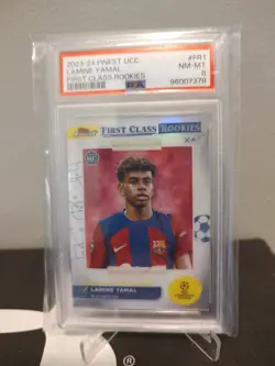 2023-24 Topps Finest UEFA - First Class Rookies Lamine Yamal PSA 8 - Image 1