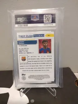 2023-24 Topps Finest UEFA - First Class Rookies Lamine Yamal PSA 8 - Image 2