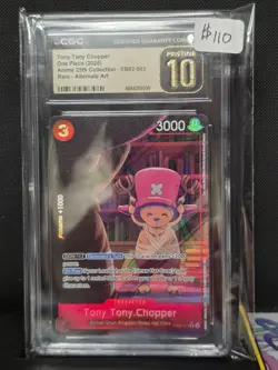 One Piece Tony Tony Chopper Rare Alt Art Parallel CGC Pristine EB02-003 English - Image 1