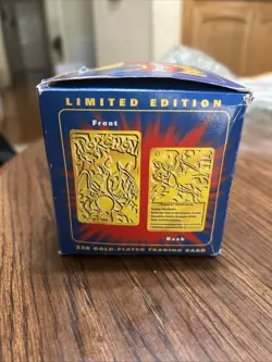 1999 Pokemon 23K Plated Gold CHARIZARD Card Box #6 - Image 2