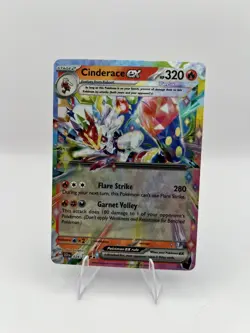 Pokemon TCG Cinderace EX Stellar Crown Holo Card 028/142 Sv07 - Image 1