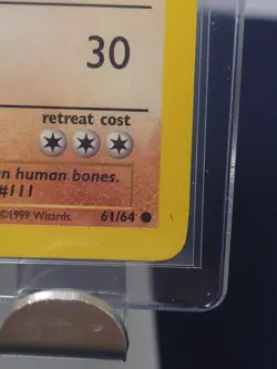 Pokemon TCG Rhyhorn Base Set 1st Edition Card 61/64 1999 English LP - Image 4