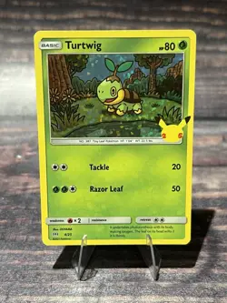 Turtwig 4/25 2021 McDonald's 25th Anniversary Pokemon Card Promo Pokemon TCG - Image 1