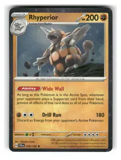 Rhyperior 076/142 Cosmo Holo Miscellaneous Cards & Products Pokemon Near Mint - Image 1