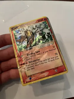 Entei Gold Star 113/115 Unseen Forces Pokemon DMG Condition Rare Card - Image 5