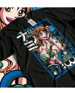 Textured Nami Bikini TEE Waifu Set Japanese One Piece Card Game Manga Art Luffy - Image 1