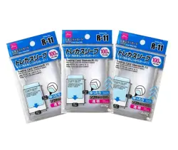 DAISO 3-Packs Card Sleeves Bundle R‑11 100 Each, NEW, TCG Pokemon One Piece - Image 1