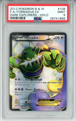 2012 POKEMON DARK EXPLORERS TORNADUS EX #108 HOLO FOIL CARD PSA 9 MINT #28741866 - Image 1