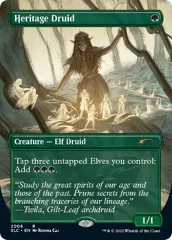 Heritage Druid (Borderless) -Foil Light Play MTG - Image 1