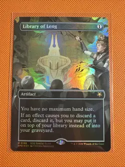 Library of Leng Borderless Foil M 0158 - MTG Secrets of Strixhaven Special Guest - Image 1