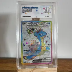 Pokemon TCG Lapras EX Full Art Stellar Crown 158/142 Ace 10 - Image 1
