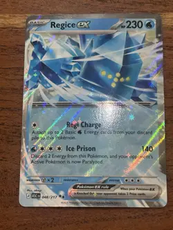 Pokemon TCG Regice Ex 048/217 Ascended Heroes Double Rare NM Card - Image 1