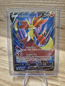 Pokemon TCG Delphox V Sword & Shield - Lost Origin 173/196 Holo Ultra Rare - Image 1