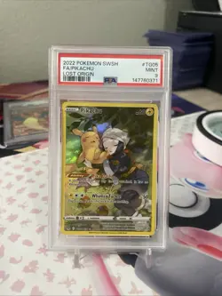 2022 POKEMON SWORD & SHIELD LOST ORIGIN TG05 FULL ART/PIKACHU | PSA 9 - Image 1