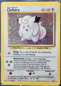 Pokemon TCG Base Set Clefairy 5/102 WOTC 1999 Unlimited Vintage Card No Reserve! - Image 1