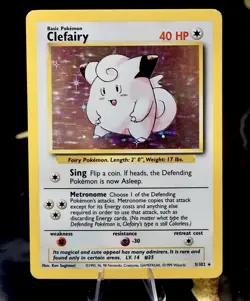 Pokemon TCG Base Set Clefairy 5/102 WOTC 1999 Unlimited Vintage Card No Reserve! - Image 2