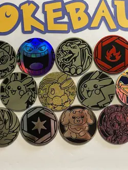 Pokemon Coins Lot Of 16 - NO DUPLICATES - 16 Jumbo Coins - NO DUPES (LOT #4) - Image 3