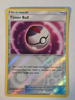 Timer Ball 134/149 Uncommon SM Base Set Pokemon REVERSE HOLO NM - Image 1