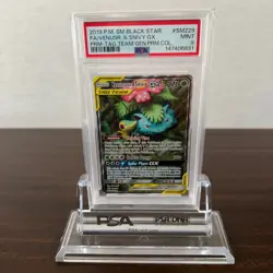 2019 Pokemon SM Black Star Promo #SM229 Full Art/Venusaur & Snivy GX PSA 9 MINT - Image 1