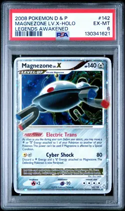 2008 POKEMON DP LEGENDS AWAKENED MAGNEZONE LV X #142 PSA 6 EX #130341621 - Image 1