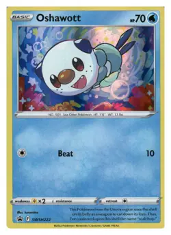 Oshawott SWSH222 Holo Promo Sword & Shield Promo Pokemon Lightly Played - Image 1