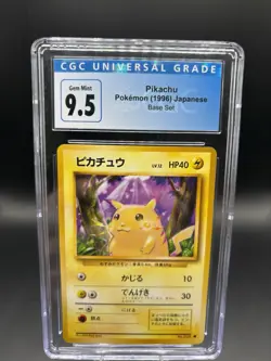CGC 10 PIKACHU 1996 POKEMON BASE SET JAPANESE #25 [CGC 9.5 Blue Label] - Image 2