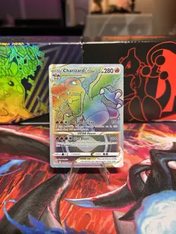 2022 Pokemon Brilliant Stars 174/172 Charizard VSTAR Rainbow Secret Rare - NM - Image 1