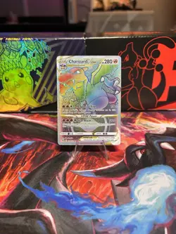 2022 Pokemon Brilliant Stars 174/172 Charizard VSTAR Rainbow Secret Rare - NM - Image 2