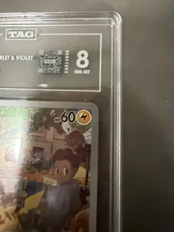 Pokemon Pikachu 173/165 Scarlet & Violet 151 Illustration Rare Holo TAG 8 - Image 3
