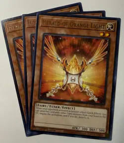 x3 Herald of Orange Light - MZTM-EN068 - Rare - 1st Edition Yu-Gi-Oh! M/NM - Image 1