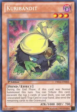 Yugioh! HP Kuribandit - DRLG-EN002 - Secret Rare - 1st Edition Heavily Played, E - Image 1