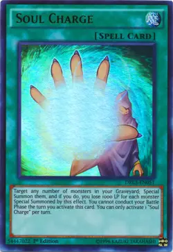 Yugioh! MP Soul Charge - DRL3-EN051 - Ultra Rare - 1st Edition Moderately Played - Image 1