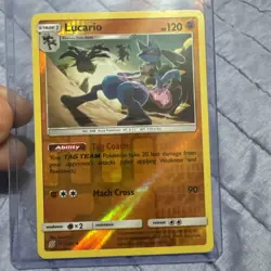Pokemon Lucario Reverse Holo Rare Card 117/236 Unified Minds - Image 1