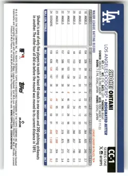 2025 Topps #CC-1 Shohei Ohtani Companion Cards (Series One) Dodgers MVP - Image 2