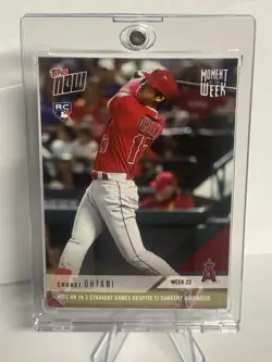 2018 Topps Now - Moment of the Week Shohei Ohtani #MOW-23 /1269 (RC) - Image 3