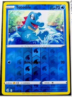 Totodile - 55/264 Fusion Strike REVERSE HOLO card 2021 Pokemon TCG - Image 1