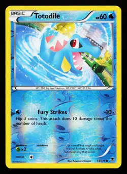 Totodile 15/119 Reverse Holo Common Phantom Forces Pokemon Card - Image 1