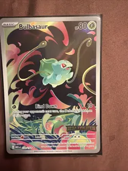 Pokemon TCG Bulbasaur Mega Evolutions 133/132 Illustration Card - Image 1