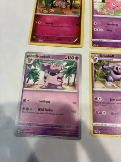 Lot Of 7 Snubbull and Granbull Pokemon Cards - Image 2