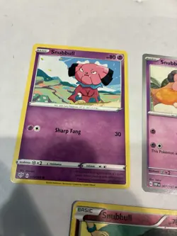Lot Of 7 Snubbull and Granbull Pokemon Cards - Image 5