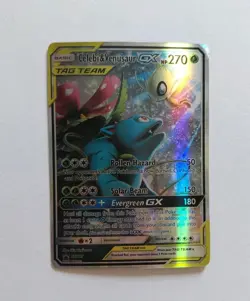 Celebi & Venusaur GX TAG TEAM SM167 SM Holo Promo Pokemon Card 270 HP - Image 1