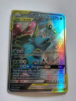 Celebi & Venusaur GX TAG TEAM SM167 SM Holo Promo Pokemon Card 270 HP - Image 2