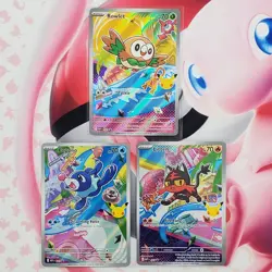 Rowlett 043 + Litten 044 + Popplio 045 - First Partner Pokemon Cards #L562 - Image 1