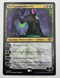 Wizards Magic The Gathering Dellian Fel Planeswalker Mythic Strixhaven Black Gr… - Image 1