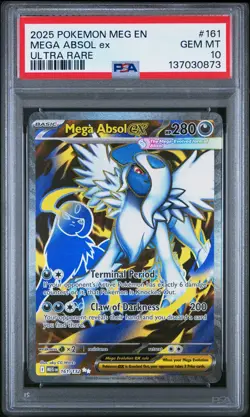 2025 POKEMON MEG EN-MEGA EVOLUTION ULTRA RARE #161 MEGA ABSOL EX PSA 10 - Image 1