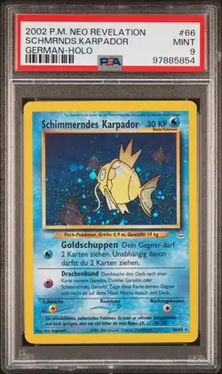 2002 Pokemon German Neo Revelation Shining Magikarp #66 PSA 9 - Image 1