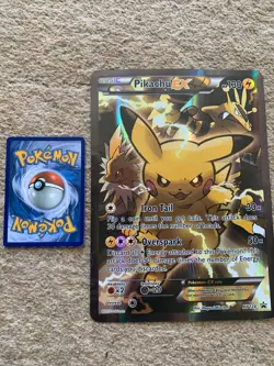 Pokemon Pikachu TCG EX Jumbo Black Star Promo Card XY124 - Image 1