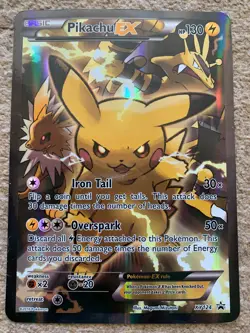 Pokemon Pikachu TCG EX Jumbo Black Star Promo Card XY124 - Image 2