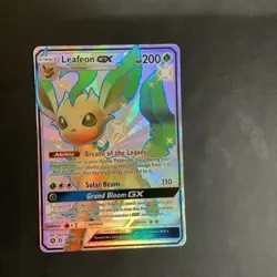 Pokemon Leafeon GX SV46/SV94 Hidden Fates Shiny Vault Full Art Holo 200HP - Image 1