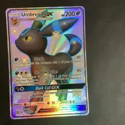 Pokemon Umbreon GX SV69/SV94 Hidden Fates Shiny Vault Shiny Holo Rare 200HP - Image 1